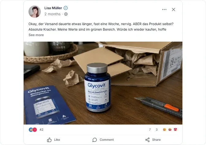 Glycovit Facebook Bewertungen