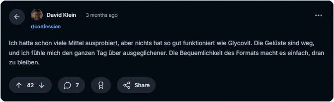 Glycovit Reddit Bewertungen