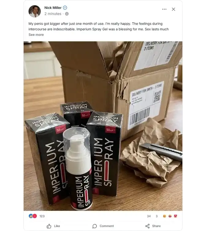 Imperium Spray Facebook Reviews