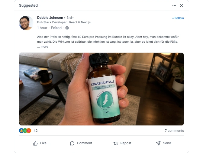 Kerassentials Linkedln Bewertungen
