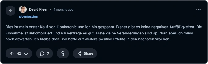 Lipoketonic Reddit Bewertungen