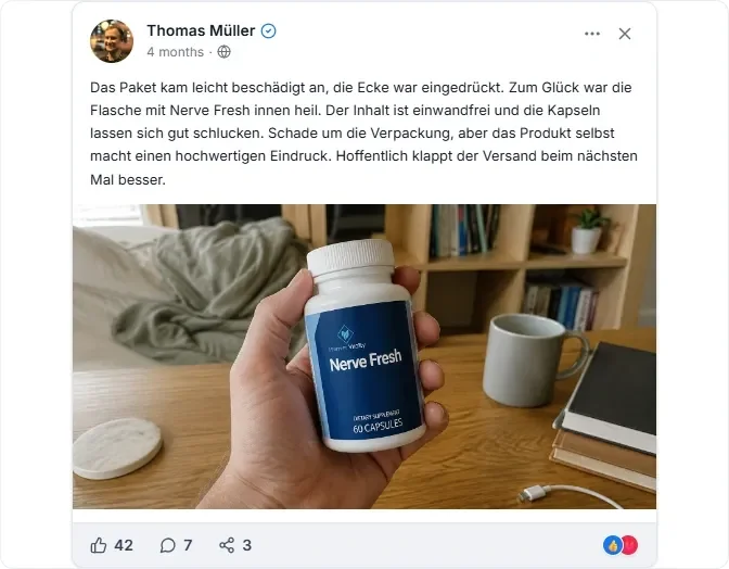 NerveFresh Facebook Bewertungen