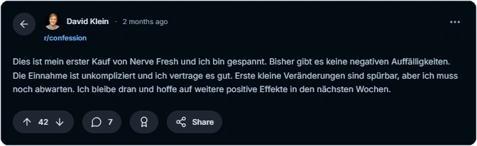 NerveFresh Reddit Bewertungen