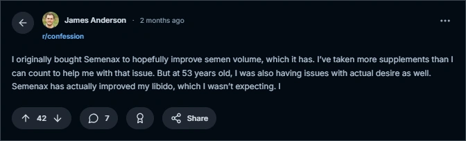 Semenax Reddit Reviews