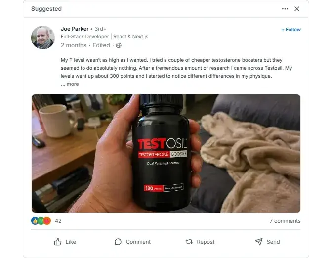 Testosil Linkedln Reviews