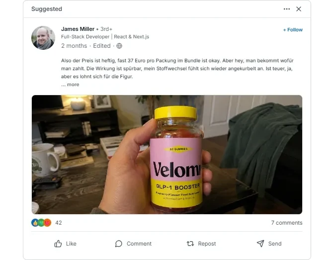 Velomi Linkedln Bewertungen