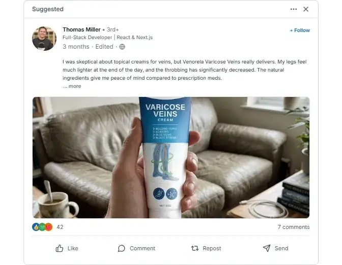 Venorela Varicose Veins Linkedln Reviews