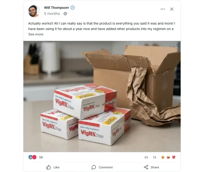 Vigrxplus Facebook Reviews
