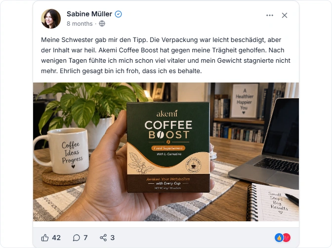 Akemi Coffee Boost Facebook Erfahrungen