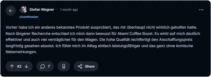 Akemi Coffee Boost Reddit Erfahrungen