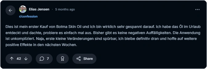 Botma Skin Oil Reddit Erfahrungen