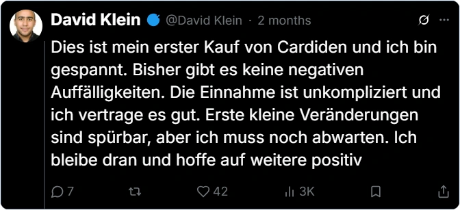 Cardiden Twitter Bewertungen
