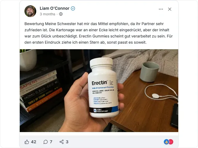 Erectin Gummies Facebook Bewertungen