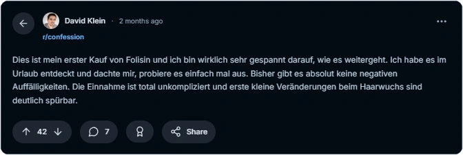 Folisin Reddit Erfahrungen