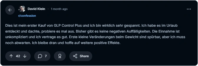 GLP Control Plus Reddit Bewertungen
