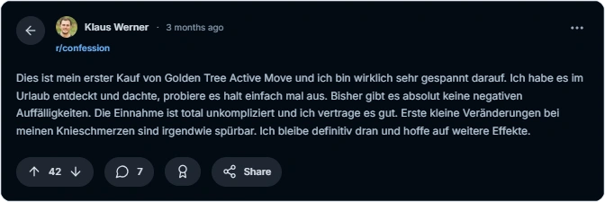 Golden Tree Active Move Reddit Erfahrungen