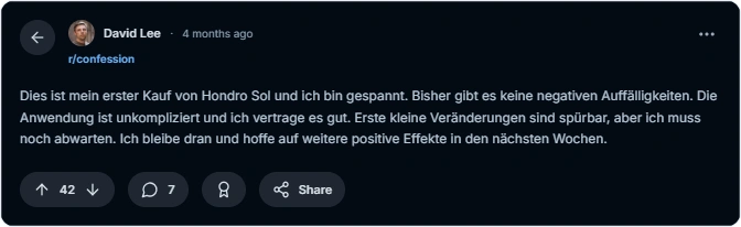 Hondro Sol Reddit Erfahrungen