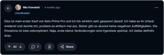 Keto Prime Pro Reddit Erfahrungen
