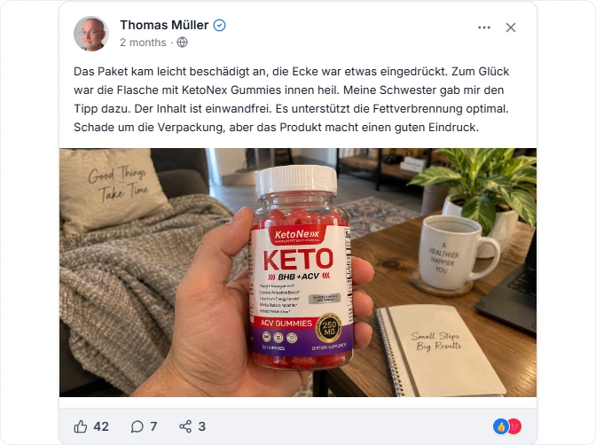 Ketonex gummies Facebook erfahrungen