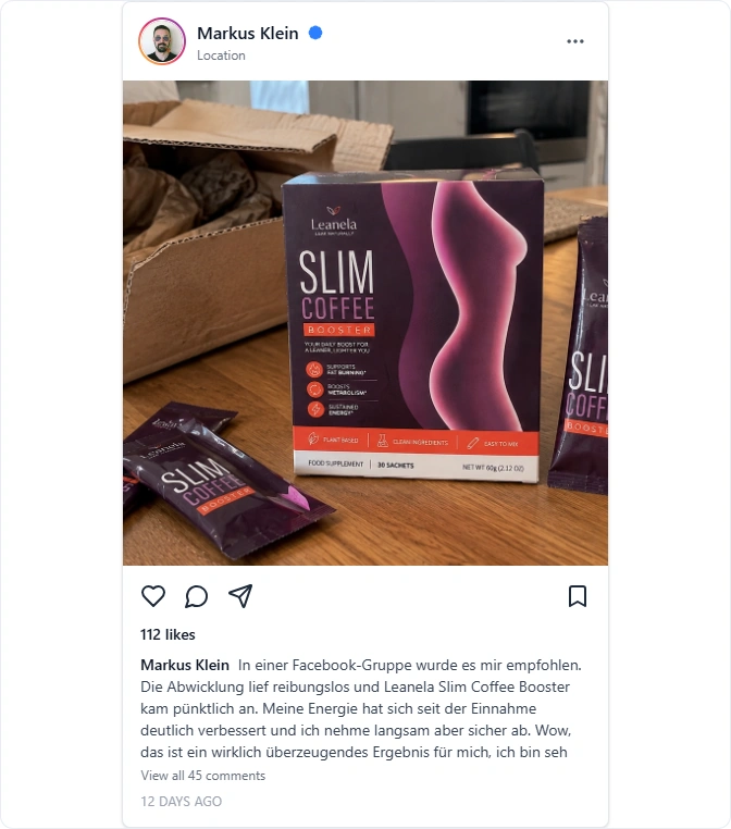 Leanela Slim Coffee Booster Instagram Erfahrungen