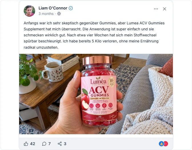 Lumea ACV Gummies Facebook Erfahrungen