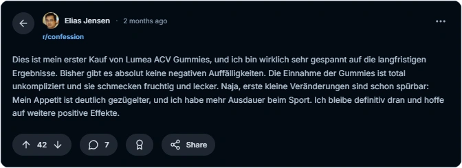 Lumea ACV Gummies Reddit Erfahrungen