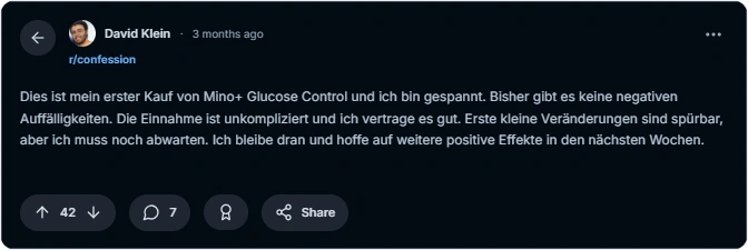Mino+ Glucose Control Reddit Bewertungen