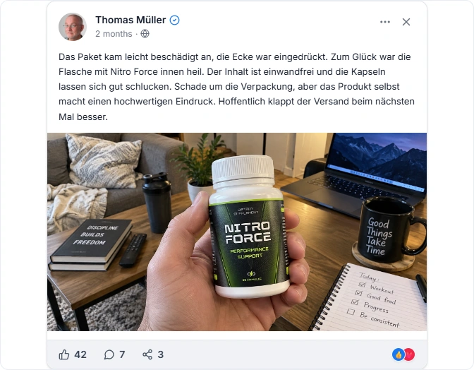 Nitro force Facebook bewertungen