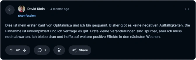 Ophtalmica Reddit Bewertungen