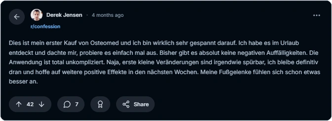 Osteomed Reddit Erfahrungen