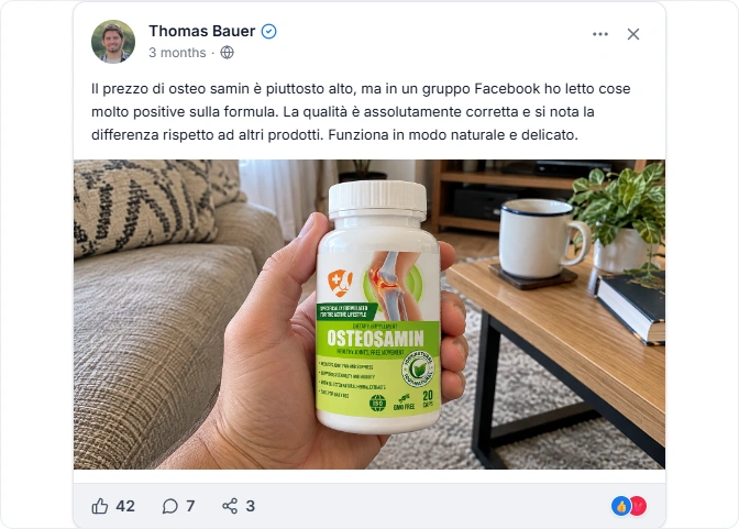 Osteosamin Facebook Recensioni