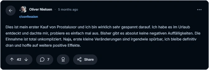 Prostaluxor Bewertungen
