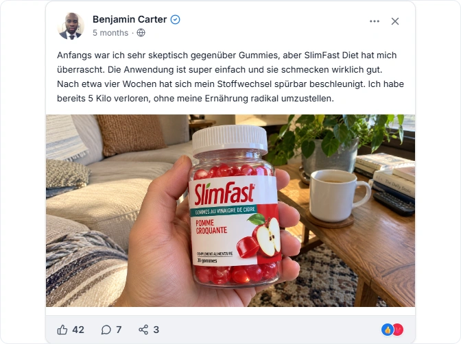 SlimFast Diet Facebook Bewertungen