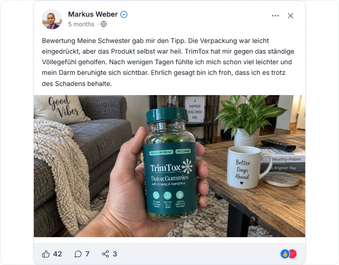 TrimTox Facebook Erfahrungen
