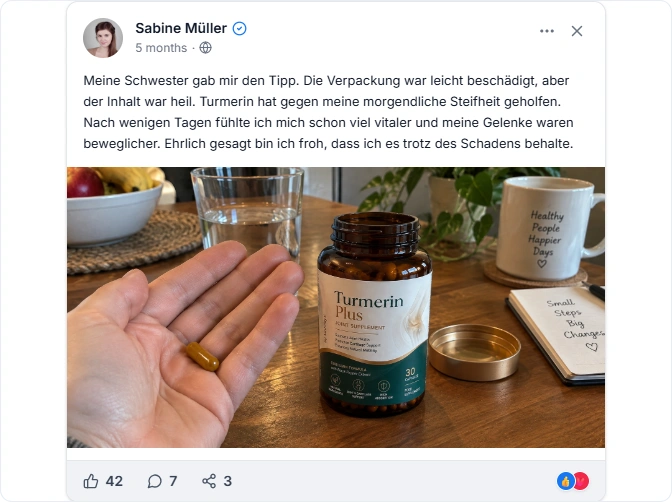 Turmerin Facebook Erfahrungen