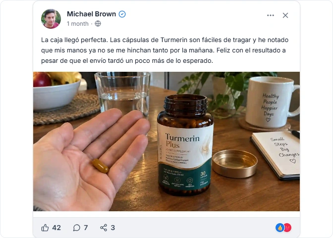 Turmerin Facebook Reseñas