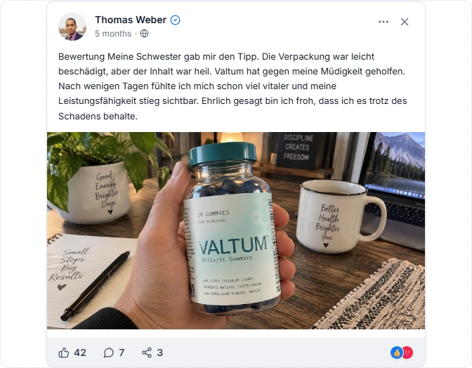 Valtum Facebook Bewertungen