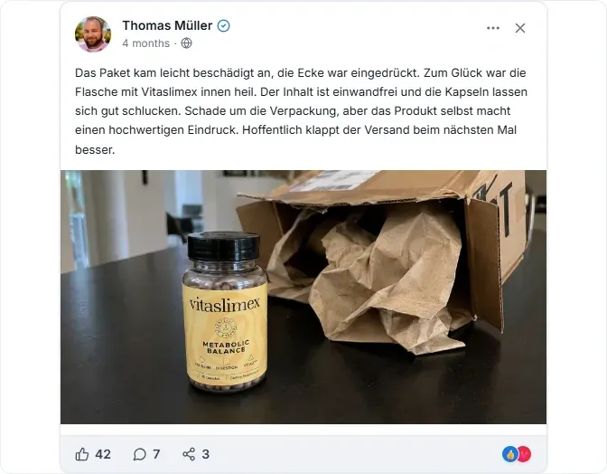 Vitaslimex Facebook Bewertungen