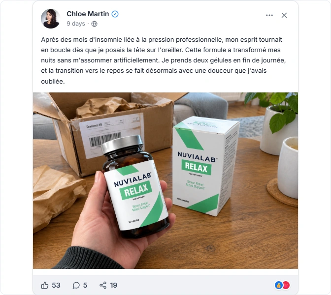NuviaLab Facebook Avis