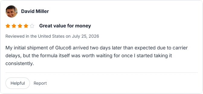 Gluco6 Amazon reviews