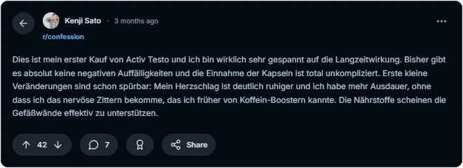 ActivTesto Reddit Erfahrungen