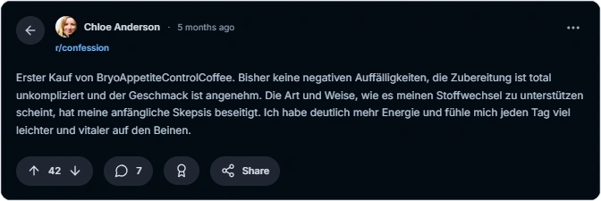 Bryo Appetite Control Coffee Reddit Erfahrungen