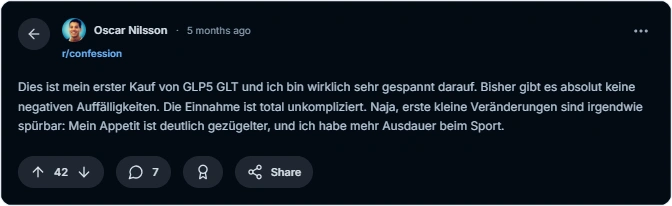 GLP5 GLT Reddit Erfahrungen