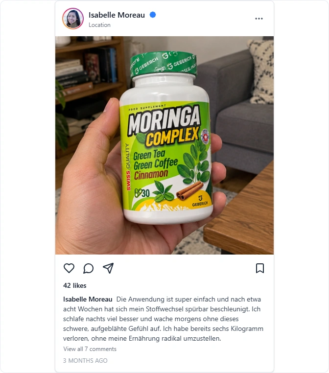 Moringa Complex Instagram Erfahrungen