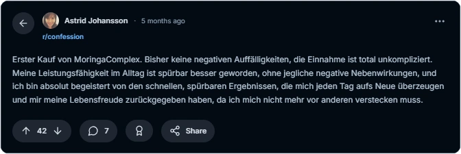 Moringa Complex Reddit Erfahrungen