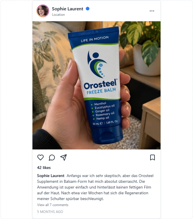 Orosteel Instagram Erfahrungen