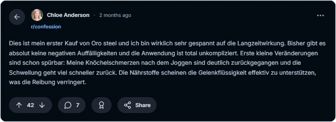 Orosteel Reddit Erfahrungen