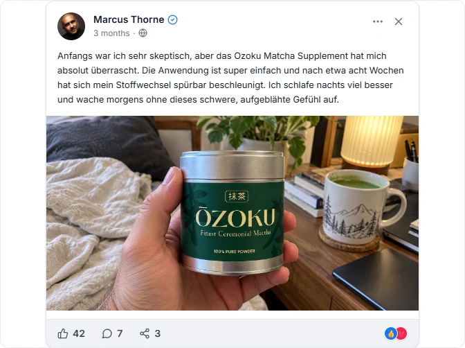 Ozoku Matcha Facebook Erfahrungen