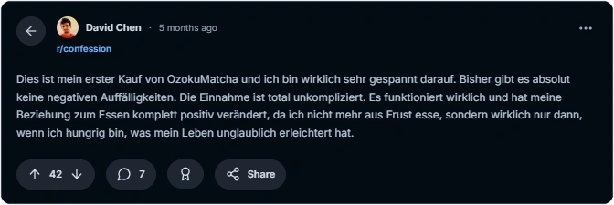 Ozoku Matcha Reddit Erfahrungen