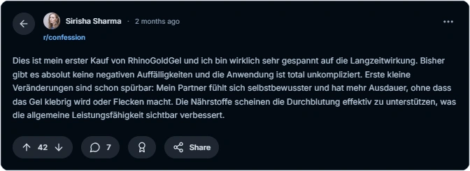 Rhino Gold Gel Reddit Erfahrungen